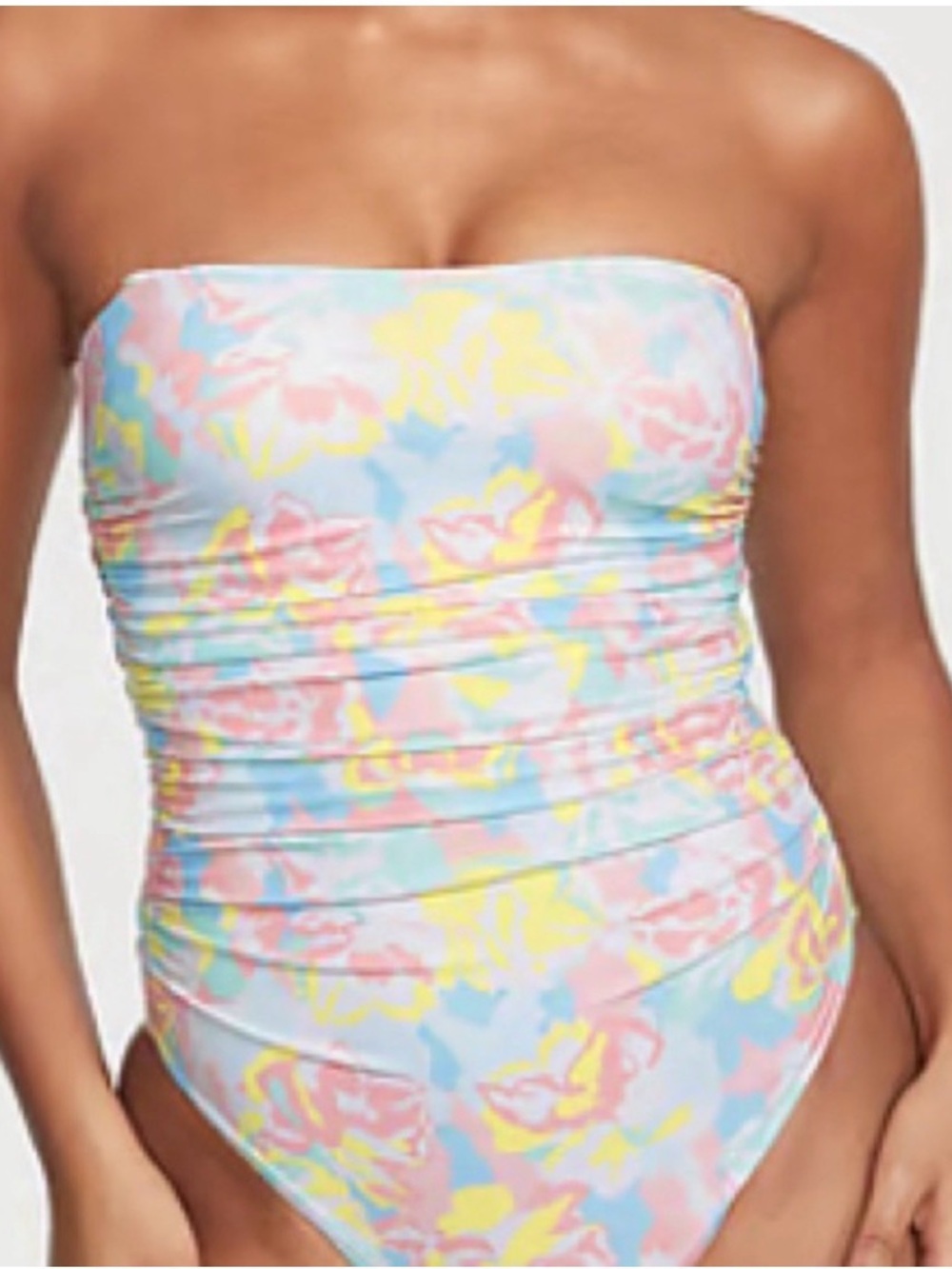Victoria’s Secret One-Piece Swimsuit - Pastel Pink, Blue & Yellow